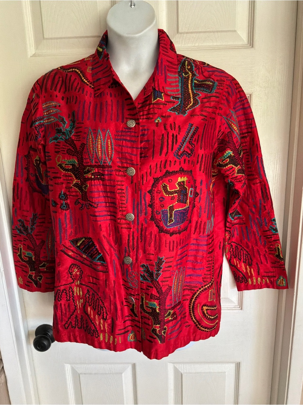 CHICO’S…silk embroidery jacket